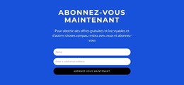 Abonnez-Vous Maintenant Au Formulaire - Modèle HTML5 Réactif