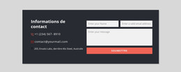 Formulaire De Contact Avec Fond Sombre - Modèle HTML Gratuit