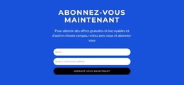 Abonnez-Vous Maintenant Au Formulaire Modèle De Site Web