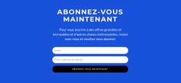 Modèle De Page De Destination Pour Abonnez-Vous Maintenant Au Formulaire