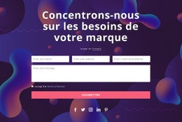 Veuillez Utiliser L'Une De Ces Méthodes Pour Nous Contacter - Modèle De Fonctionnalité D'Une Page