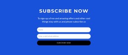 Subcribe Now Form Html Code Example