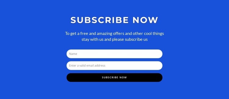 Subcribe now form Html Code Example