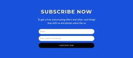 Subcribe Now Form Free Download