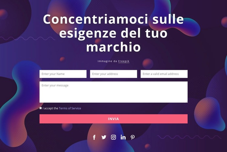 Utilizza uno di questi metodi per contattarci Modelli di Website Builder