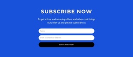Subcribe Now Form Joomla Template