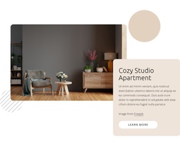 Free Online Template For Cozy Studio Apartment