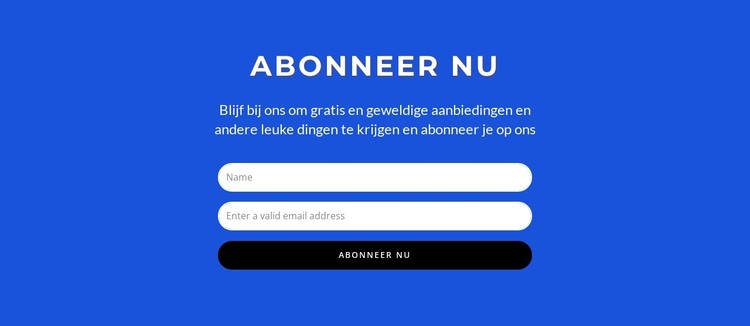 Schrijf u nu in formulier CSS-sjabloon