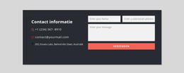 Contactformulier Met Donkere Achtergrond - Gratis HTML-Sjabloon