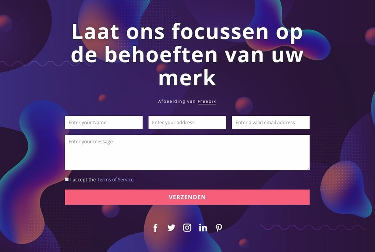 Gebruik een van deze methoden om contact met ons op te nemen Html Website Builder