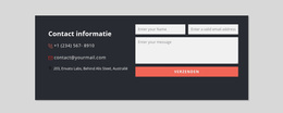 Contactformulier Met Donkere Achtergrond - Gratis WordPress-Thema