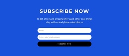 Subcribe Now Form One Page Template