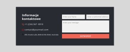 Formularz Kontaktowy Z Ciemnym Tłem - Kreator Responsywnych Stron Internetowych