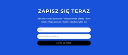 Zapisz Się Teraz Formularz - Piękny Motyw WordPress