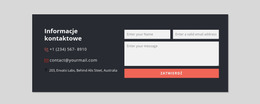 Formularz Kontaktowy Z Ciemnym Tłem - Darmowy Szablon HTML