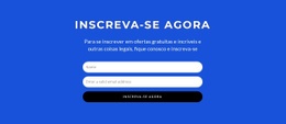 O Melhor Design De Site Para Assine Agora O Formulário