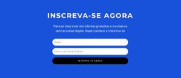 Assine Agora O Formulário - Modelo De Site Gratuito