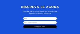 Assine Agora O Formulário - Modelo HTML5 Responsivo