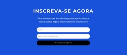 Assine Agora O Formulário - Modelo HTML