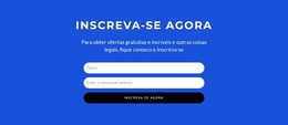 Assine Agora O Formulário - Modelo Joomla Profissional Personalizável