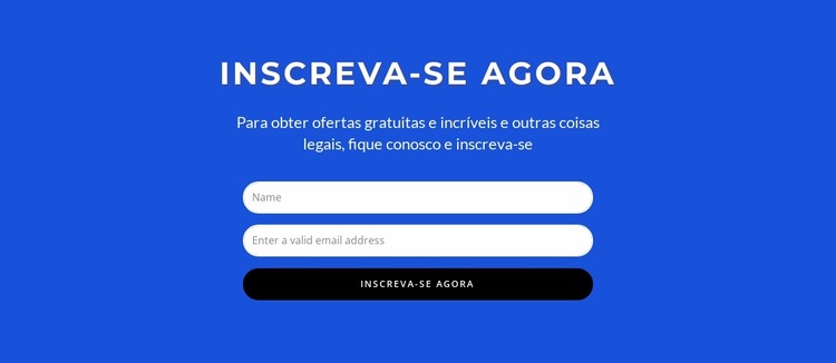 Assine agora o formulário Template Joomla