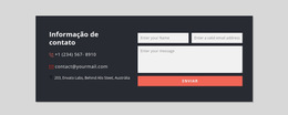 Formulário De Contato Com Fundo Escuro #Website-Templates-Pt-Seo-One-Item-Suffix