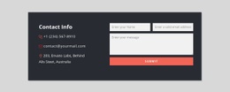Contact Form With Dark Background