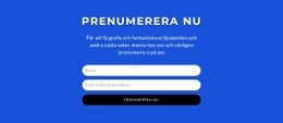 Prenumerera Nu Formulär - Gratis Webbplatsmall