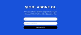 Şimdi Abone Olun Formu Için Web Sitesi Ilhamı