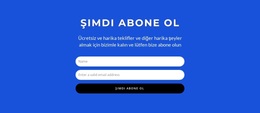 Şimdi Abone Olun Formu