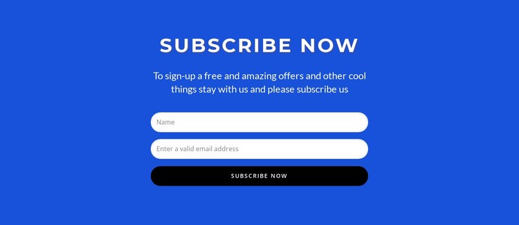 Subcribe now form Web Page Design