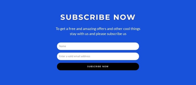 Subcribe now form Website Builder Software