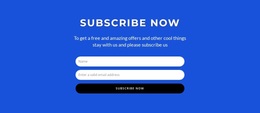 Subcribe Now Form Homepage Design