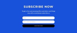 Subcribe Now Form Website Mockup