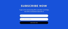 Subcribe Now Form Website Template