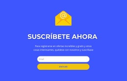 Suscríbete Ahora Formulario Con Texto - Diseño Responsivo