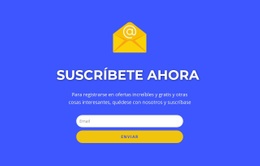 Herramientas De Diseño Para Suscríbete Ahora Formulario Con Texto