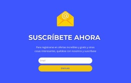 La Mejor Plantilla HTML5 Para Suscríbete Ahora Formulario Con Texto