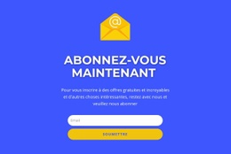 Abonnez-Vous Maintenant Au Formulaire Avec Texte - Conception Réactive