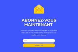 Abonnez-Vous Maintenant Au Formulaire Avec Texte - HTML Writer