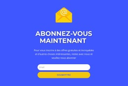 Abonnez-Vous Maintenant Au Formulaire Avec Texte Modèle HTML De Base Avec CSS