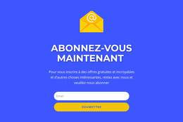 Abonnez-Vous Maintenant Au Formulaire Avec Texte – Modèle De Site Web HTML