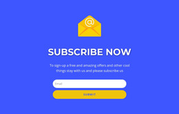 Subcribe Now Form With Text - HTML Website