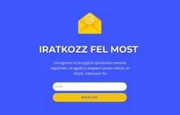 Feliratkozás Most Űrlap Szöveggel Alap Html Sablon CSS-Sel