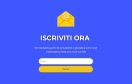 Sottoscrivi Ora Il Modulo Con Il Testo Modello HTML Di Base Con CSS