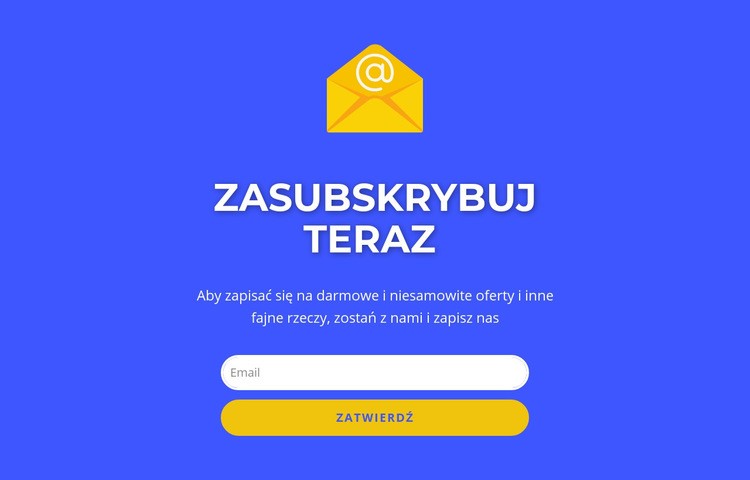 Zapisz się teraz formularz z tekstem Szablony do tworzenia witryn internetowych