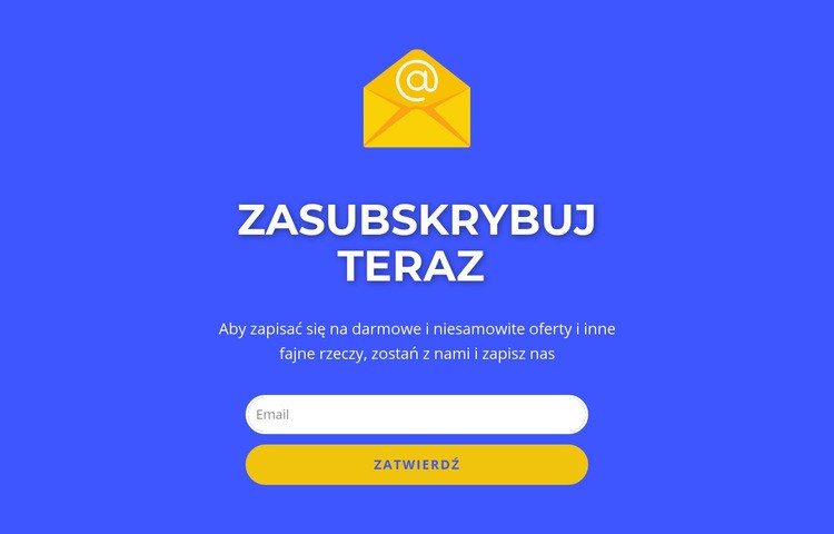 Zapisz się teraz formularz z tekstem Projekt strony internetowej