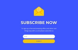 Subcribe Now Form With Text