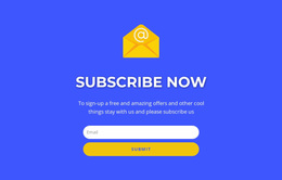 Subcribe Now Form With Text - Drag & Drop Homepage Design