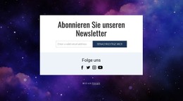 Vorlagendemo Für Abonniere Unseren Newsletter Und Folge Uns